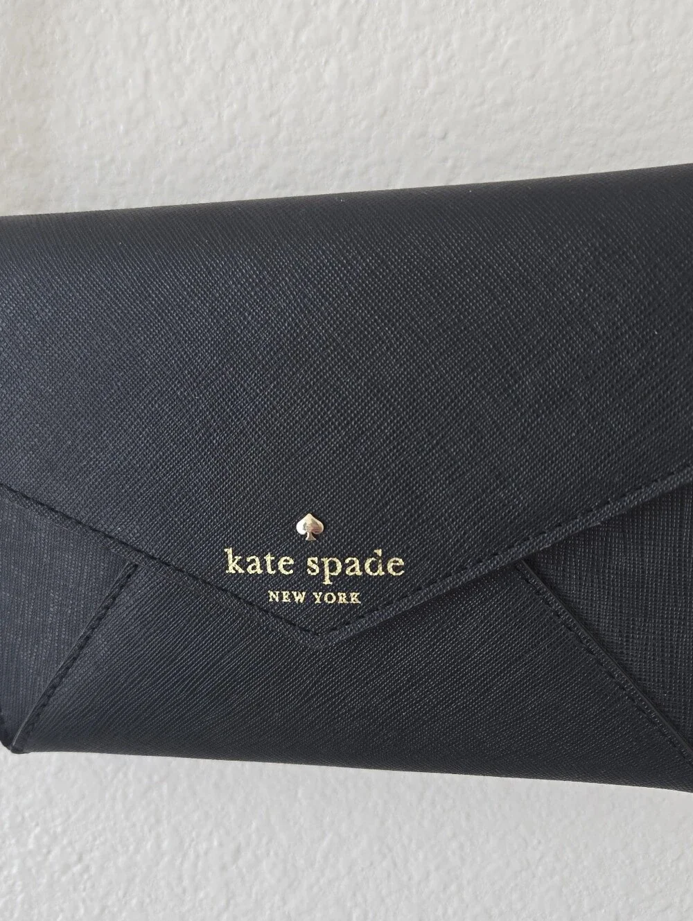 Kate Spade Cedar Street Monday Black Crossbody Bag  Walet On Chain Black Leather